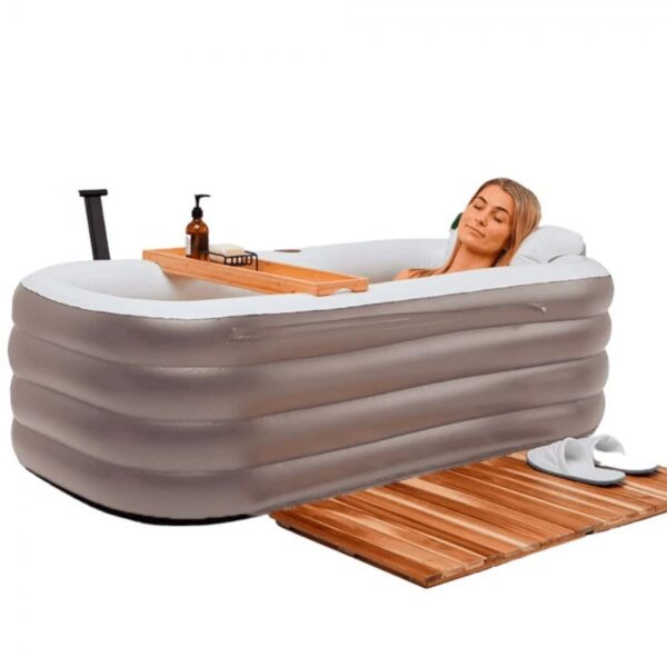 Airtub Uppblåsbart Badkar med Automatisk Pump - Space Grey