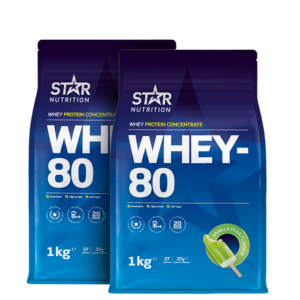2 x Whey-80 Vassleprotein 1 kg