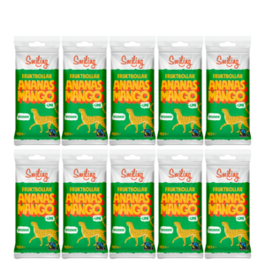 10 x Smiling Fruktbollar Mango/Ananas/Lime, 40 g
