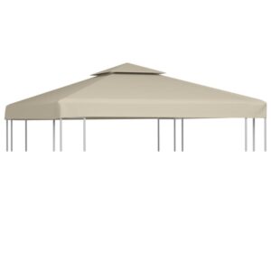 vidaXL Paviljongtak 310 g/m 3 x 3 m beige