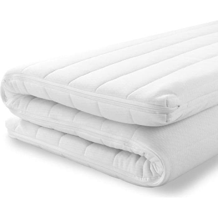 vermadrass 140x200 cm - P kallskumsmadrass - 5 cm tjock - Tvttbart mikrofiberverdrag - Allergivnliga material