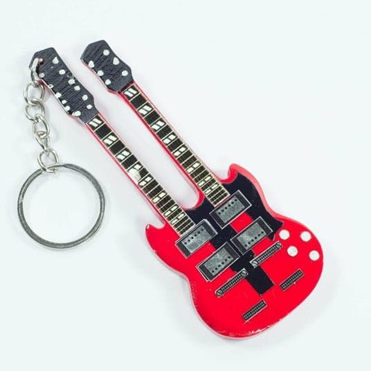 Nyckelring: Led Zeppelin - Jimmy Page - Gibson Double Neck Signature (mod. exclusive)