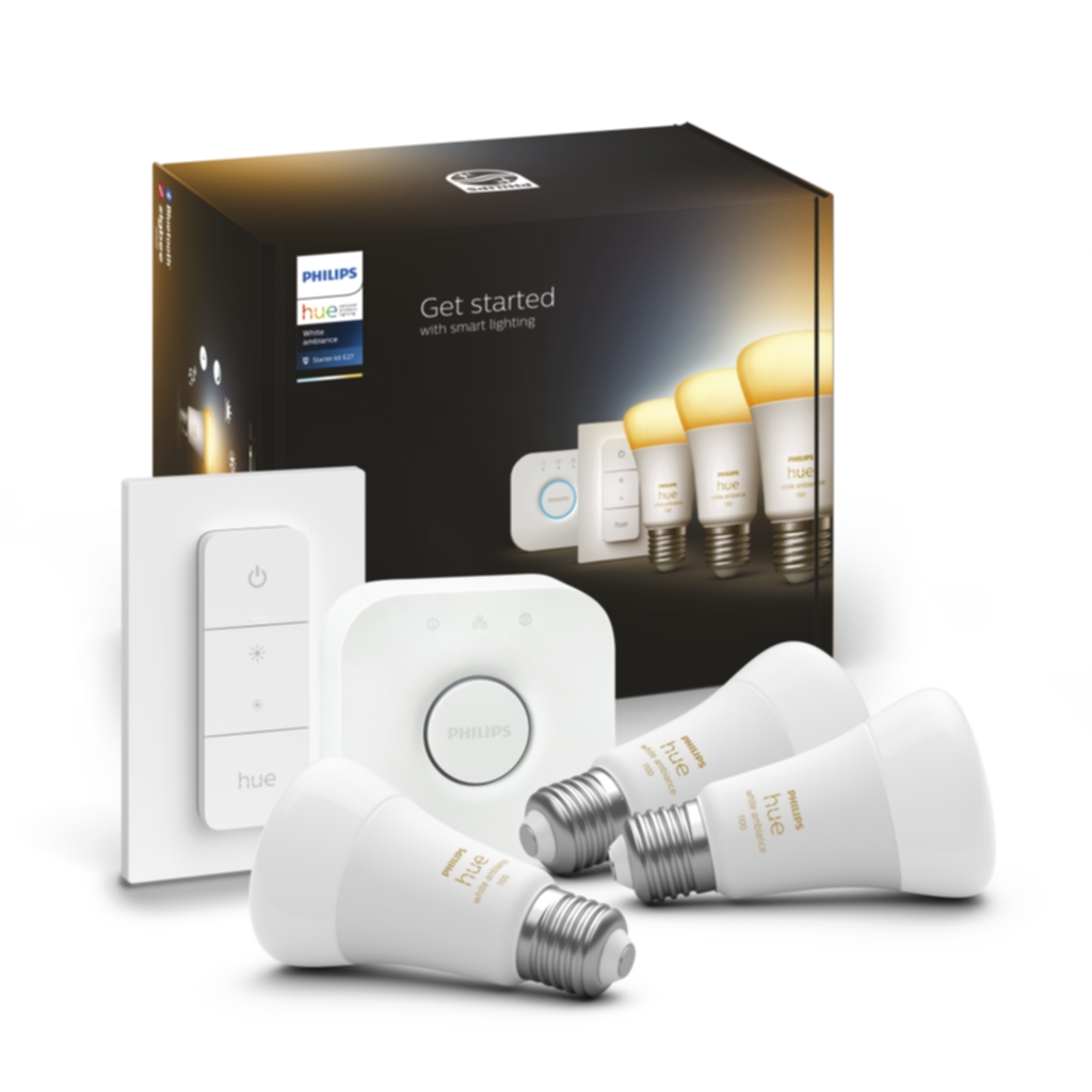 Philips HueWA Startkit 3st E27, brygga, kontroll