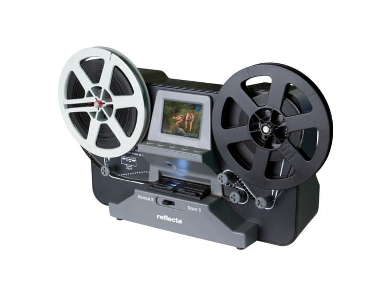 Reflecta Film Scanner Super 8 – Normal 8, Film-/diabildsscanner, Svart, LCD, 6,1 cm (2.4"), CMOS, 1/3"