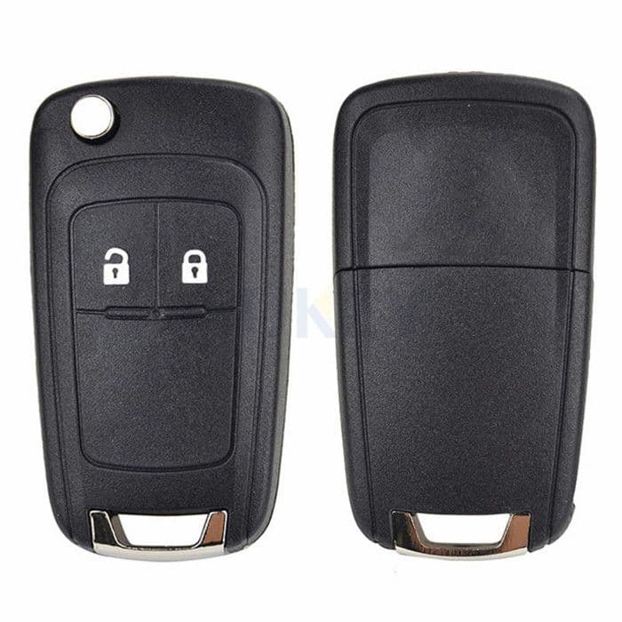 2-knapps fjärrnyckelskal för Opel Mokka, Corsa D, Corsa E, Zafira C, Astra J, Insignia, Meriva, Karl, Cascada, Adam etc.