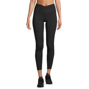 Overlap High Waist Tights, Black
