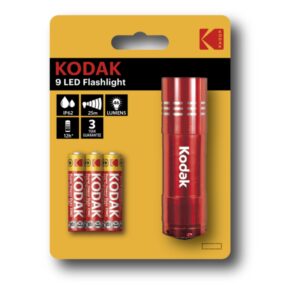 Kodak 9-LED Ficklampa Röd
