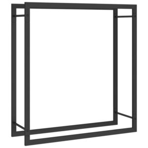 vidaXL Vedställ matt svart 80x28x86 cm stål