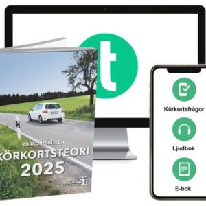 Krkortsboken Krkortsteori 2025 (bok + digitalt teoripaket med krkortsfrgor, vningar, ljudbok & ebok)
