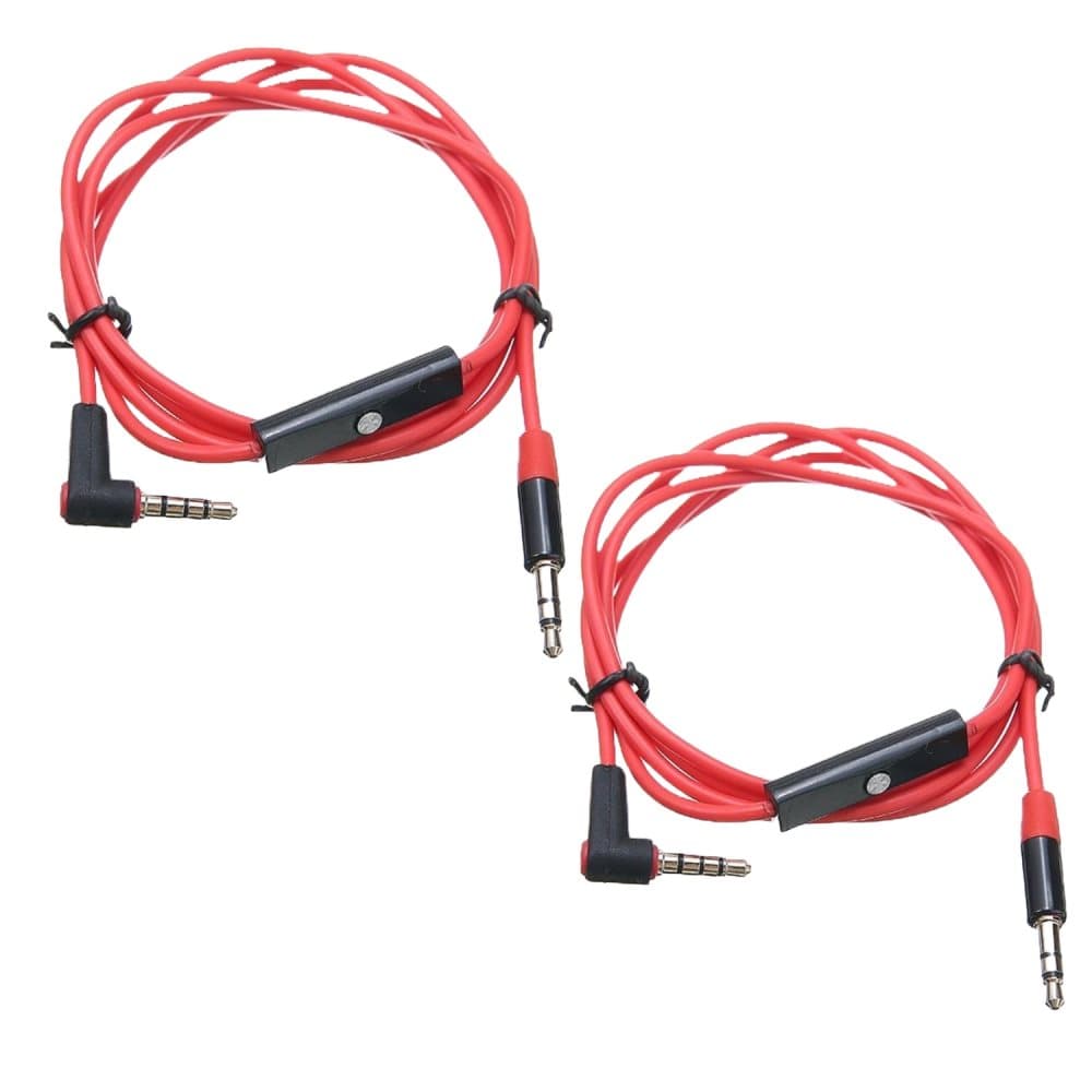 2x 3.5mm hane till hane stereoljud Aux Frlngningskabel - Vinklat