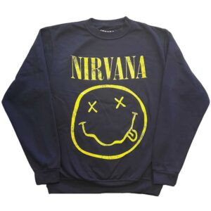 Nirvana Unisex Sweatshirt: Yellow Smiley (Medium)