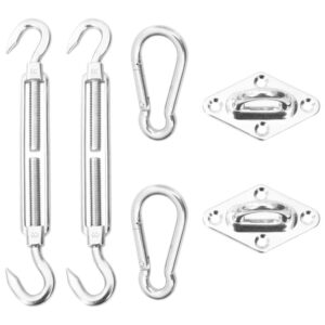 vidaXL Monteringssats fr solsegel 6 delar rostfritt stl