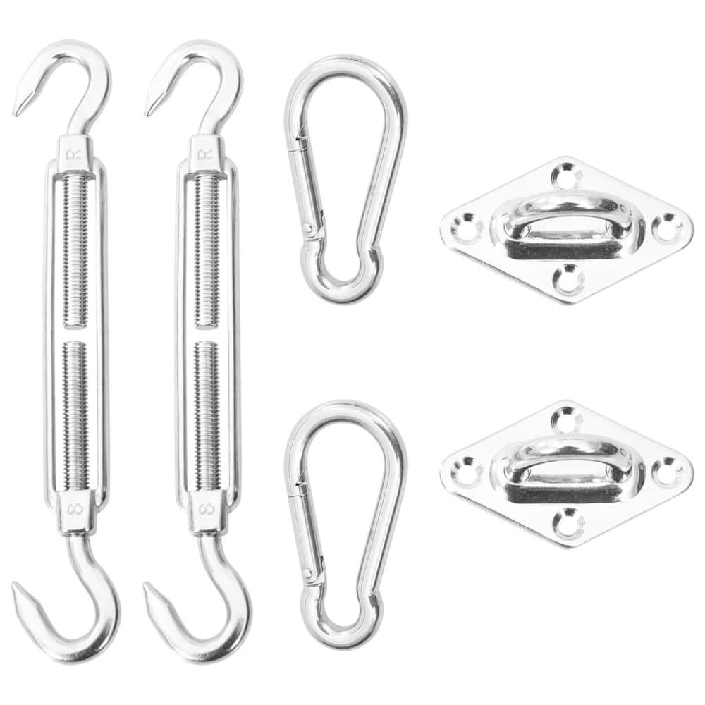vidaXL Monteringssats fr solsegel 6 delar rostfritt stl