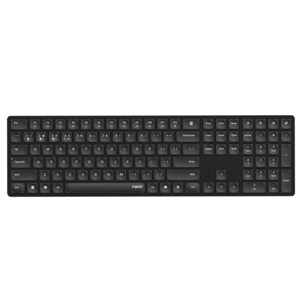 RAPOO Tangentbord E8020 Multi-Mode Trådlös Ultra-Slim