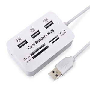 USB 2.0 Minneskortslsare + USB Hub (High Speed)
