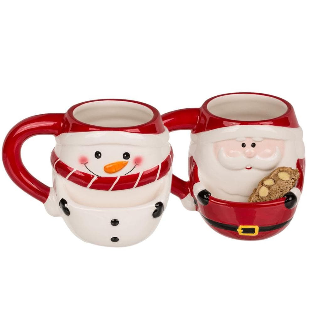 2-Pack - Julmugg / Kakmugg / Mugg med Fack fr Kakor - Jul