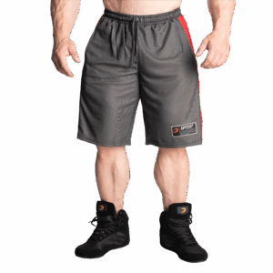 No1 Mesh Shorts, Black/Red