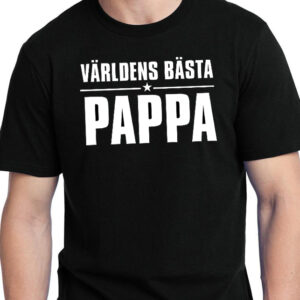 Pappa T-shirt , Svart - Vrldens bsta pappa design