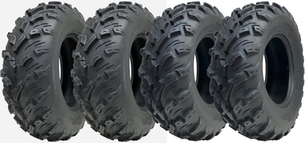 25x10.00-12 & 25x8.00-12 ATV-dck 4ply P3080 OBOR Pinacle Road Legal (uppsttning om 4)