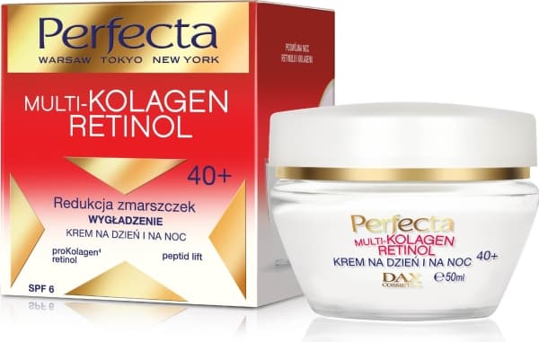 Perfecta Multi-Kolagen Retinol 40+ Wrinkle Reducing Smoothing Day & Night Cream 50ml