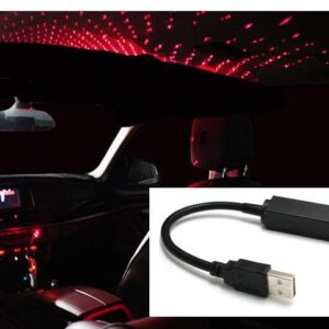 Led stjärnhimmel röd m.olika mönster 5v 100mv 28cm usb
