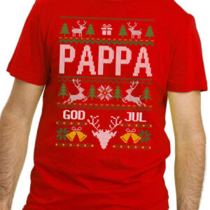 Pappa Jul T-shirt - Christmas jumper stil jultrja
