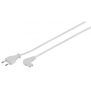 Vivanco Vinklad nätkabel Euro - C7 "8", 3 meter, vit