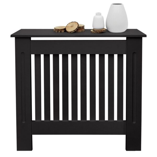 ECD Germany radiatorbekldnad lantlig stil 78x19x82 cm svartlackerad MDF fr sovrumsvardagsrum - uppvrmningskldnad kylarverdrag vrmeverdrag vrme
