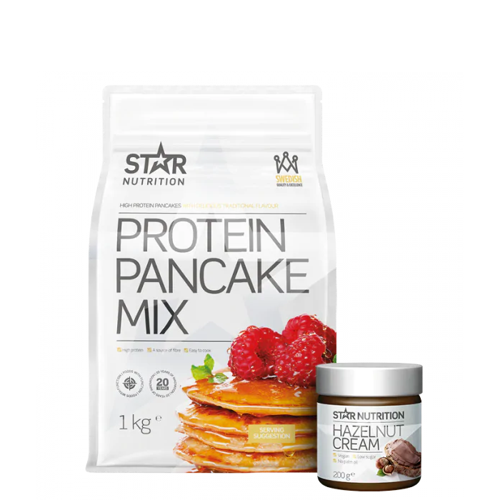 Proteinpannkakor 1 kg + Protein Hasselntskrm 200 g