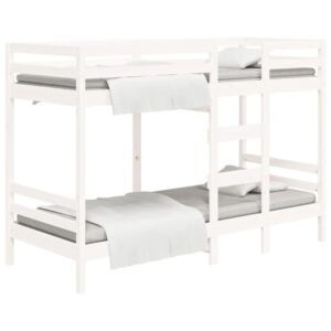 vidaXL Vningssng vit 90x200 cm massiv furu