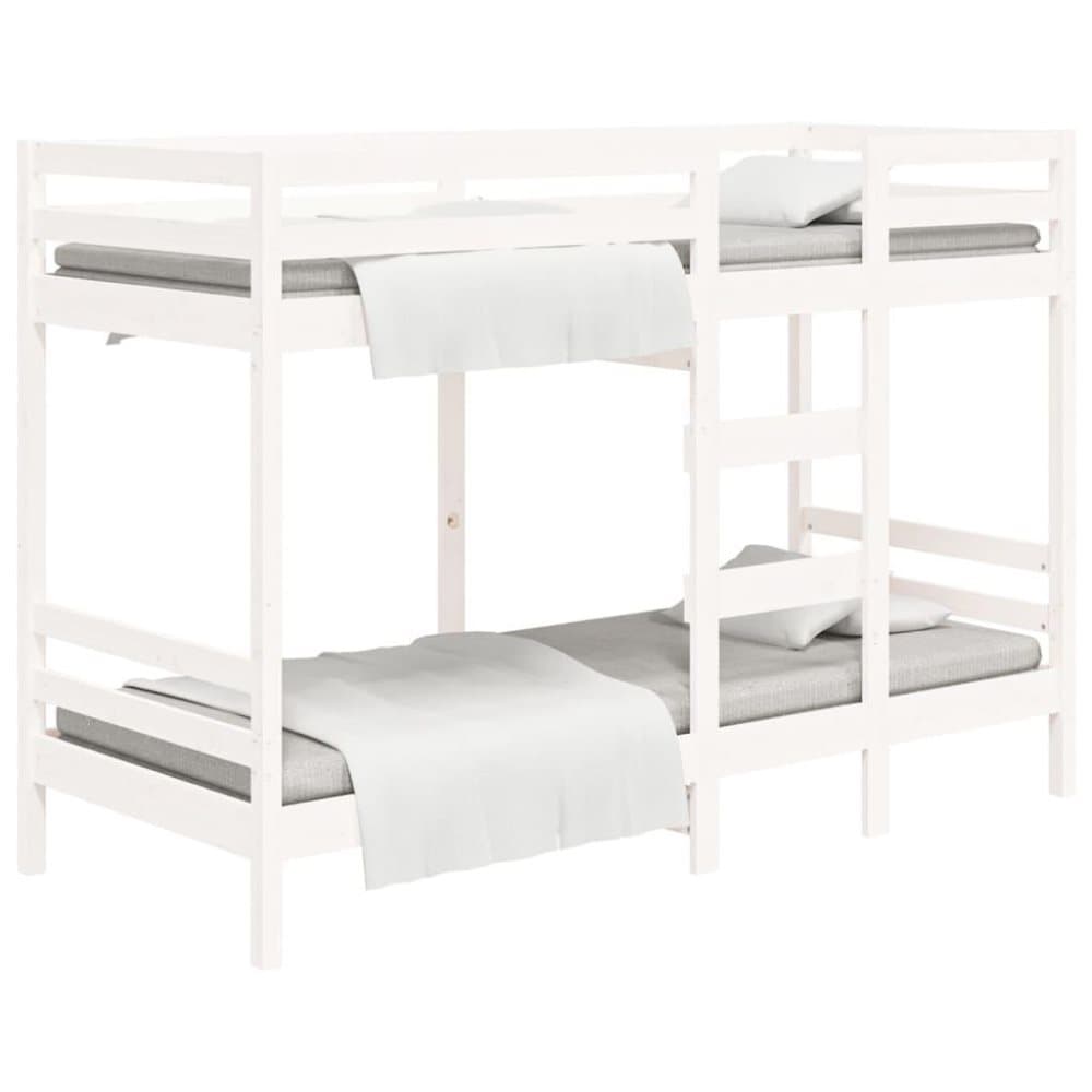 vidaXL Vningssng vit 90x200 cm massiv furu