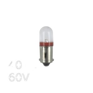 LED Signallampa Rd 10lm Ba9s T9x26 0,4W 40-60V
