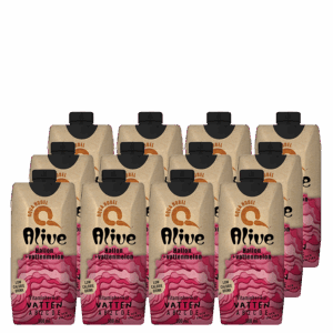 12 x ALIVE, 500 ml, Hallon/Vattenmelon Koffeinfri