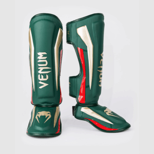 Venum Elite Shin Guards Green