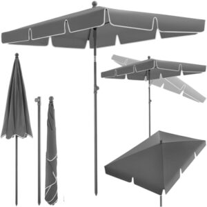 Parasoll Vanessa 200x125cm höjdjusterbar och lutbar - grå