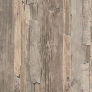 Non woven-tapet trä utseende Profhome 954053-GU slät matt färg beige brun 5,33 m2