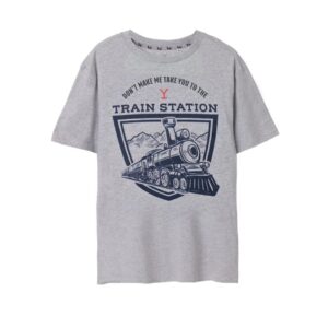 Yellowstone Kortärmad t-shirt med tågstation för herrar