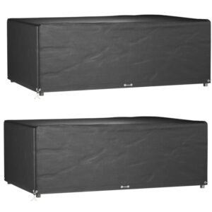 vidaXL Överdrag för utemöbler 2 st 12 ölj. 213x132x75 cm rektangulärt - Överdrag till Utemöbler
