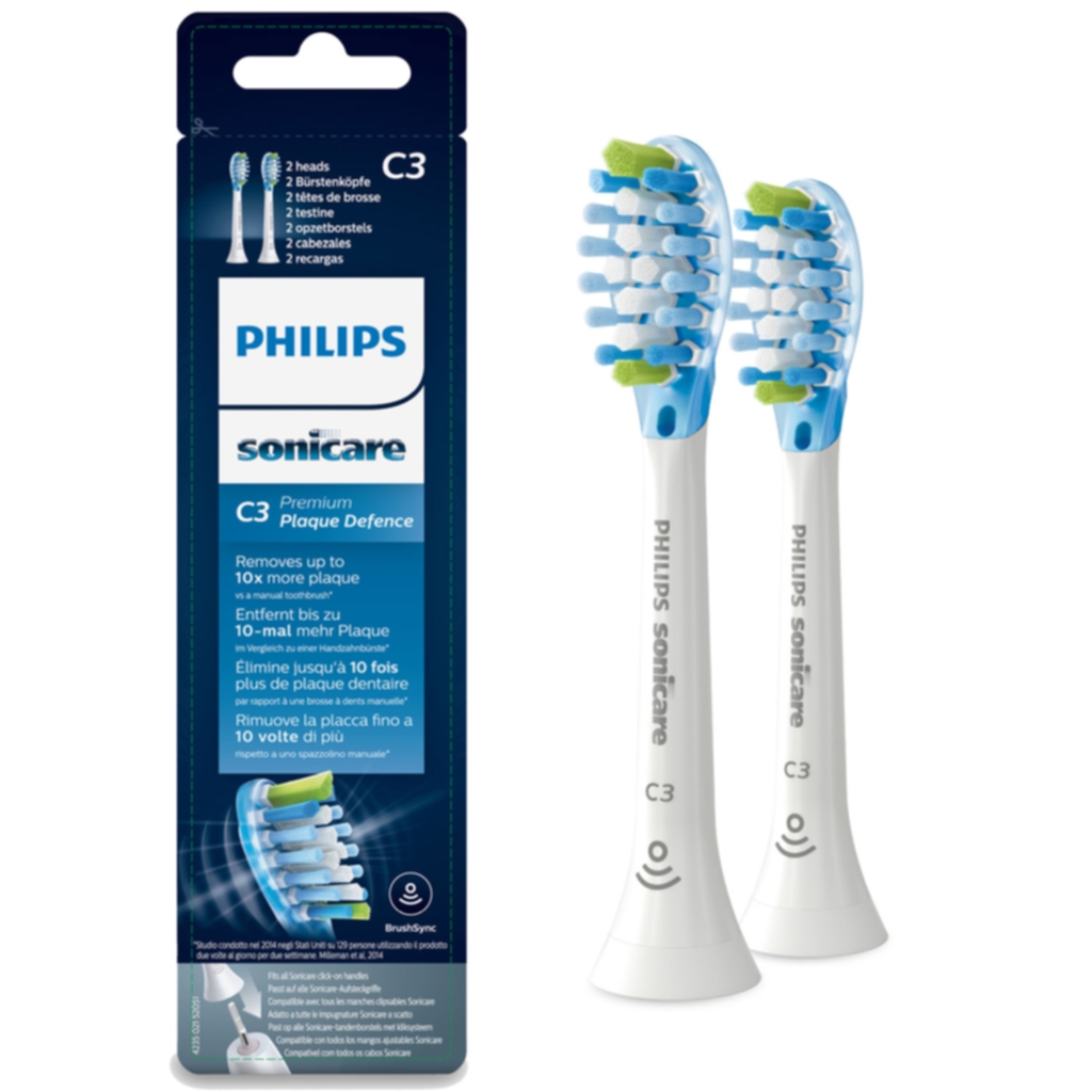 Philips Refiller Sonicare C3 Premium Plaque vit, 2-pack