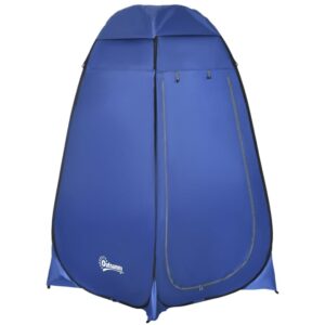 Pop Up Toaletttlt Mobilt Camping Duschtlt Omkldningstlt Med Innerficka Duschkabin Vattentt Polyester Mrkbl 120 X 120 X 190 Cm