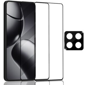 2-Pack Xiaomi Redmi 14T Pro Skrmskydd & 1-Pack linsskydd - Hrdat Glas 9H - Super kvalitet 3D