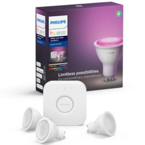 Philips Hue Startkit Vit/Färg 3x GU10 + brygga