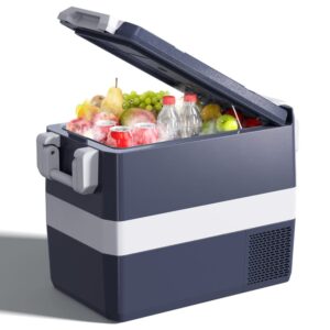 Kompressorkylbox, bilkylbox, 40L elektrisk kylbox, -20°C-25°C, appstyrd, 12/24V DC och 100/240V AC kylbox