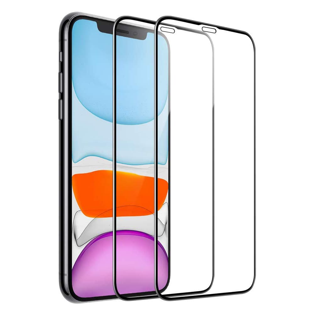 2-pack iPhone XR Hrdat glas Heltckande Skrmskydd