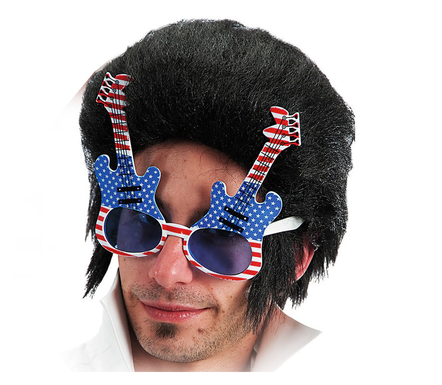 Partyglasgon glasgon usa gitarr flagga rock n roll maskerad