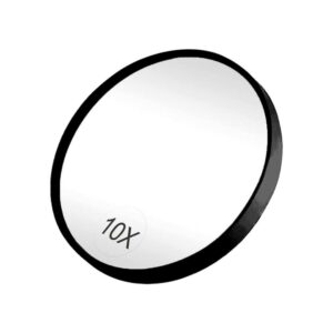 Uniq Mini makeup spegel 10X förstoring med sugkoppar - svart