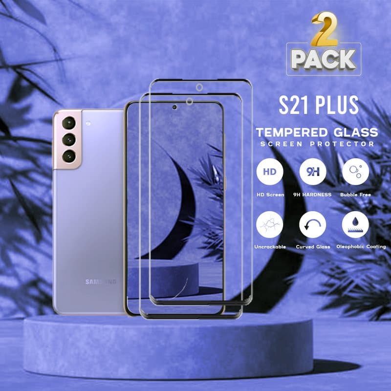 2-Pack Samsung S21 PLUS - Hrdat Glas 9H - Super Kvalitet 3D Skrmskydd