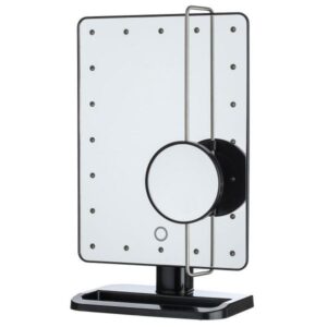 Uniq Hollywood Spegel med LED belysning & 10x Frstoring - svart