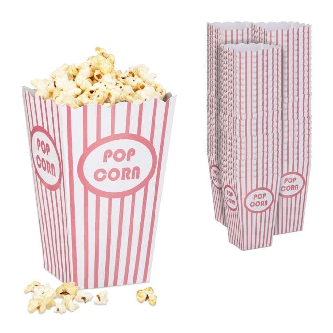 Popcornpåsar, 72 st, rosa
