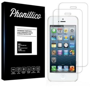 Verre Tempererat [Kompatibel med Apple iPhone SE (2016)] [Pack 2] Ultra Motstndskraftigt Skrmskydd i Glas [Phonillico]